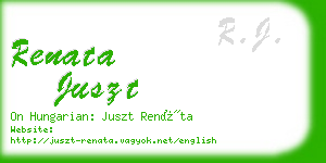 renata juszt business card